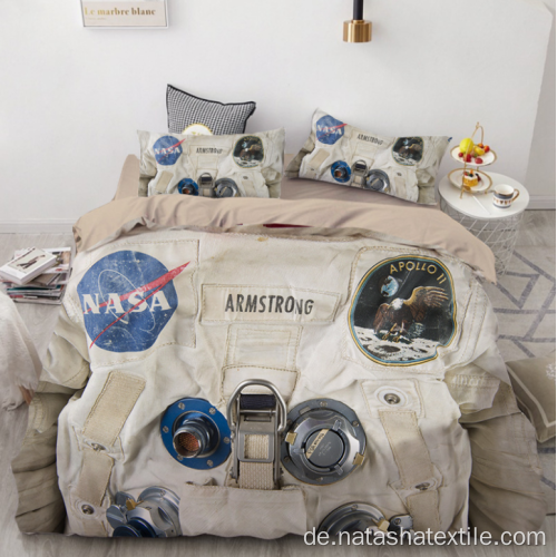 NASA Astronaut Digitaldruck gebürstete Bettwäsche-Set